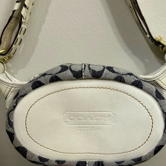 Coach Bleeker Signature C denim blue Shoulder Bag w/gold hardware year 2007 - Picture 8 of 15